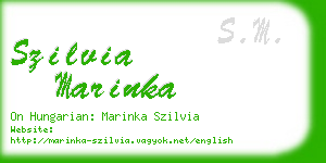 szilvia marinka business card